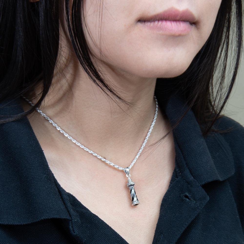 Sipango Lighthouse ~ Sterling Silver Jewelry Pendant TP3161 - Wholesale Jewelry