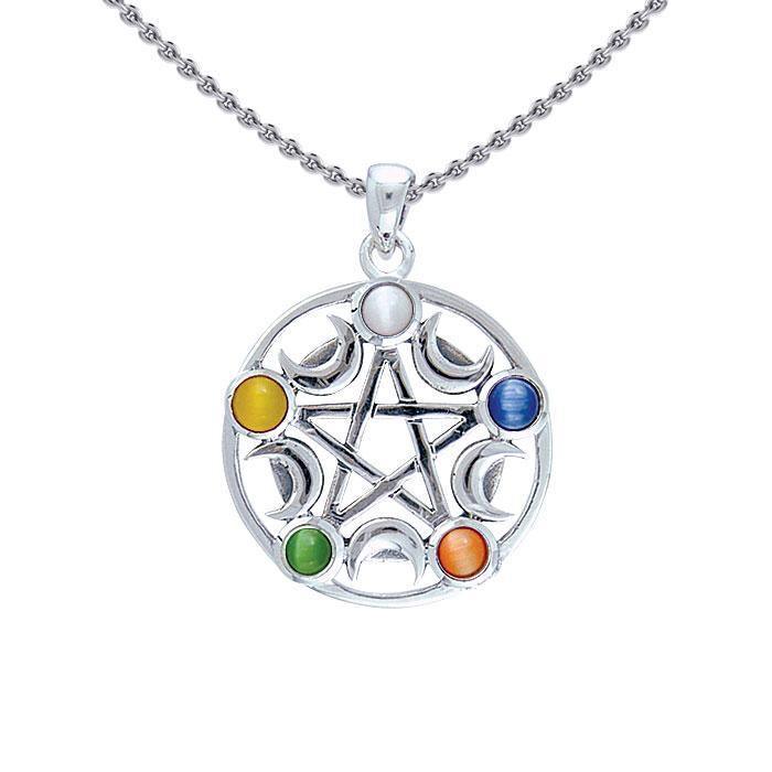 Silver Pentagram Pentacle Pendant TP3275