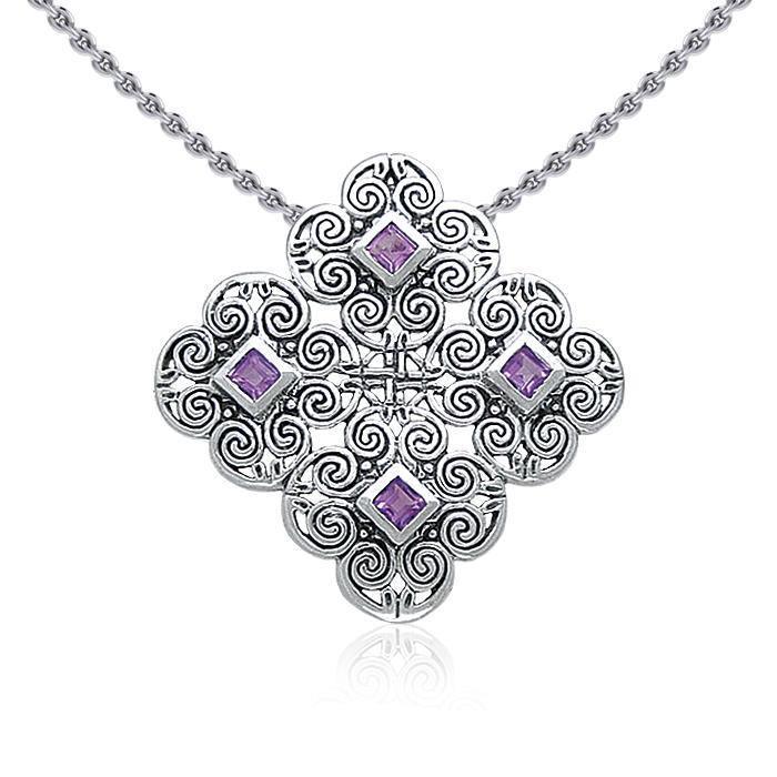 Kells Triskelia Silver Celtic Cross Pendant TP3451
