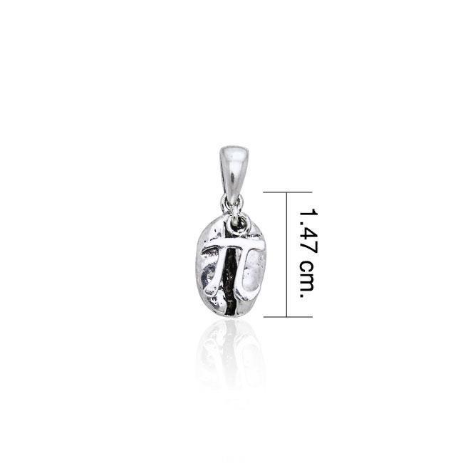 Pi symbol Coffee Bean Silver Pendant TP395