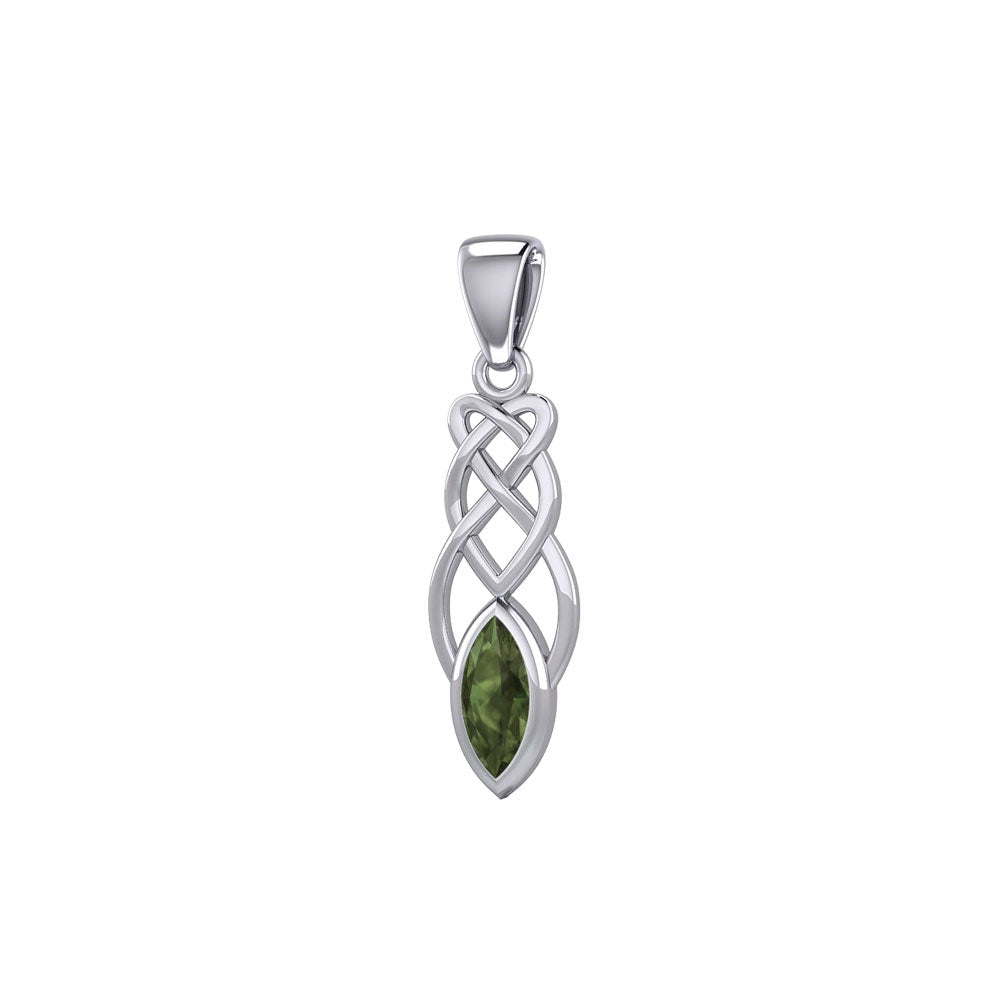 Contemporary Celtic Knotwork Sterling Silver Pendant TP857