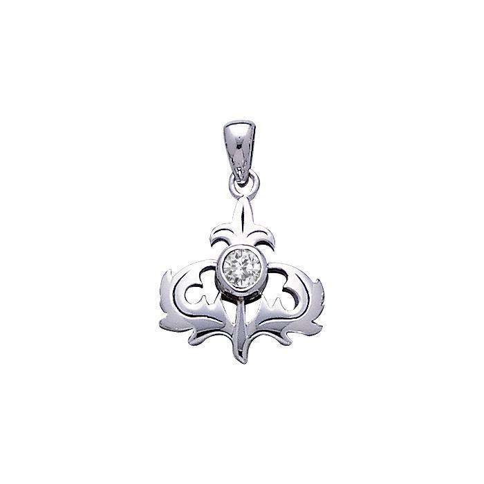 Scottish Thistle Silver Pendant TP859