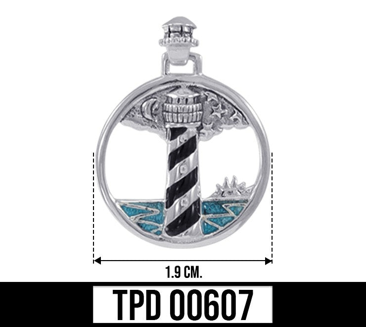 Lighthouse Sterling Silver Pendant TPD607