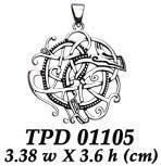 Viking foretold artistry ~ Sterling Silver Ringerike Pendant Jewelry TPD1105