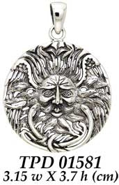 Belenos Celtic Sun God Sterling Silver Pendant By Oberon Zell TPD1581