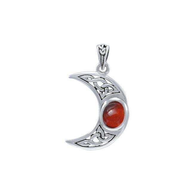 Blue Moon Sterling Silver Pendant with Gemstone TPD4056