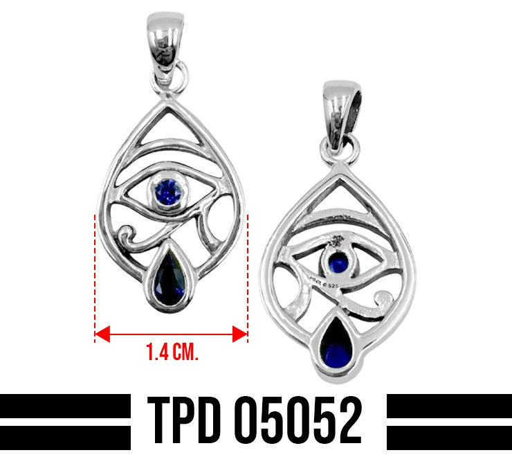 Eye of Horus Silver Pendant with Gemstone TPD5052