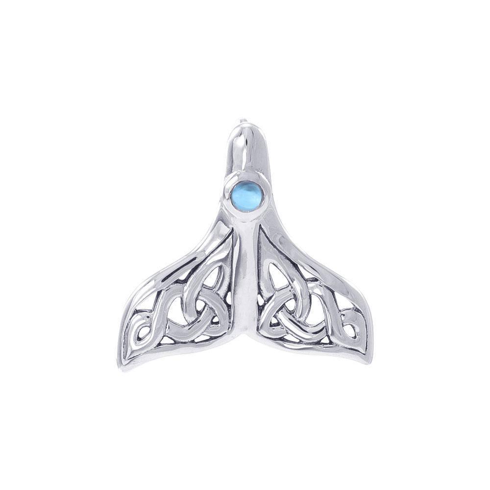 Celtic Knots Silver Whale Tail Pendant TPD071