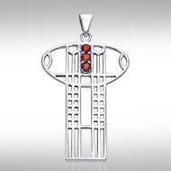 Art Deco Key Silver Pendant TPD1033