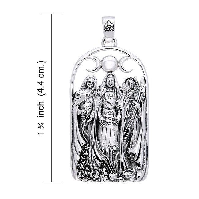 Mickie Mueller Triple Goddess Silver Pendant TPD1042