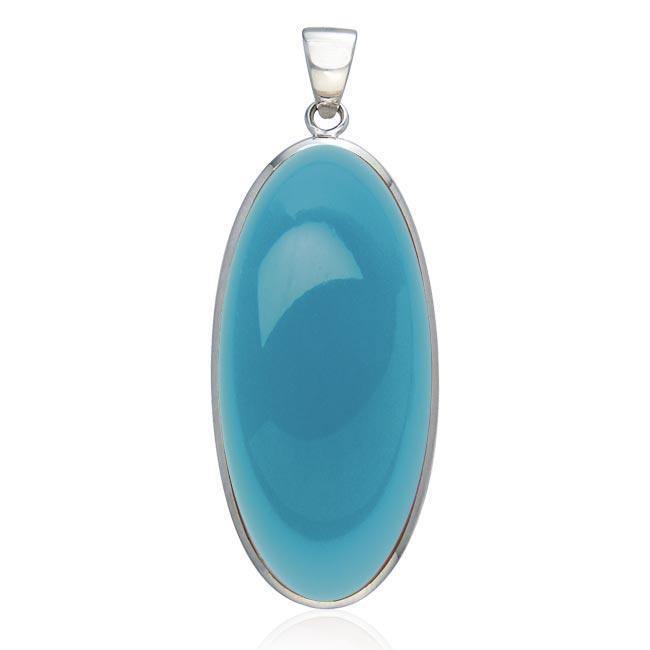 Oval Cabochon Silver Pendant TPD110