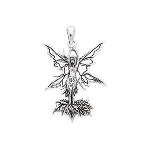 Amy Brown Autumn Leaf Fairy ~ Sterling Silver Jewelry Pendant TPD1649