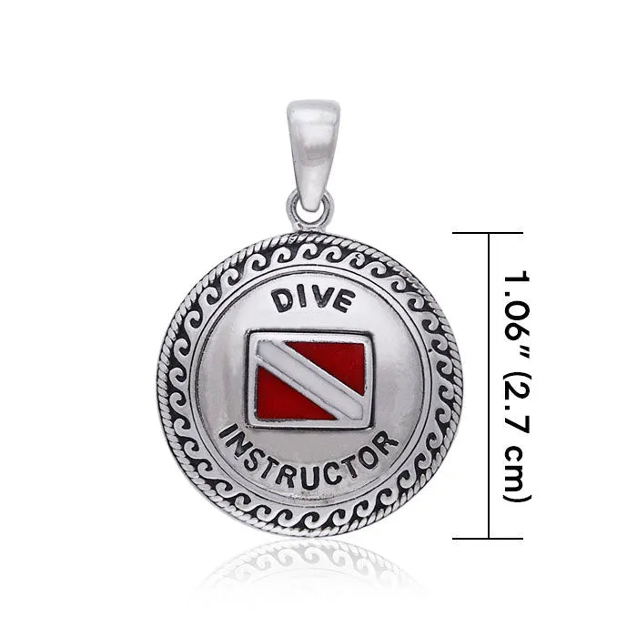Dive Instructor Sterling Silver Pendant TPD218