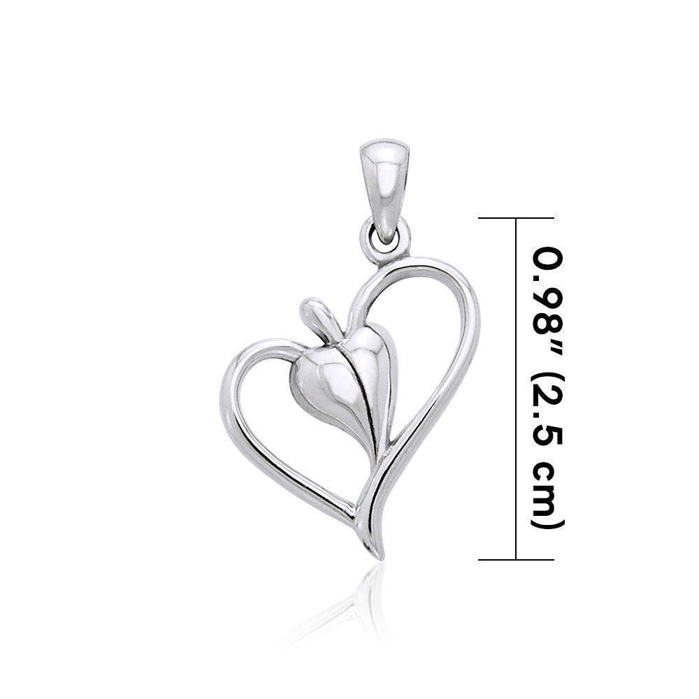Citta Heart Sterling Silver Pendant TPD3056