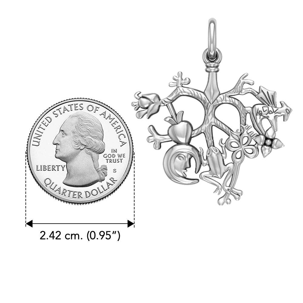 Cimaruta Witch Sterling Silver Pendant TPD3134