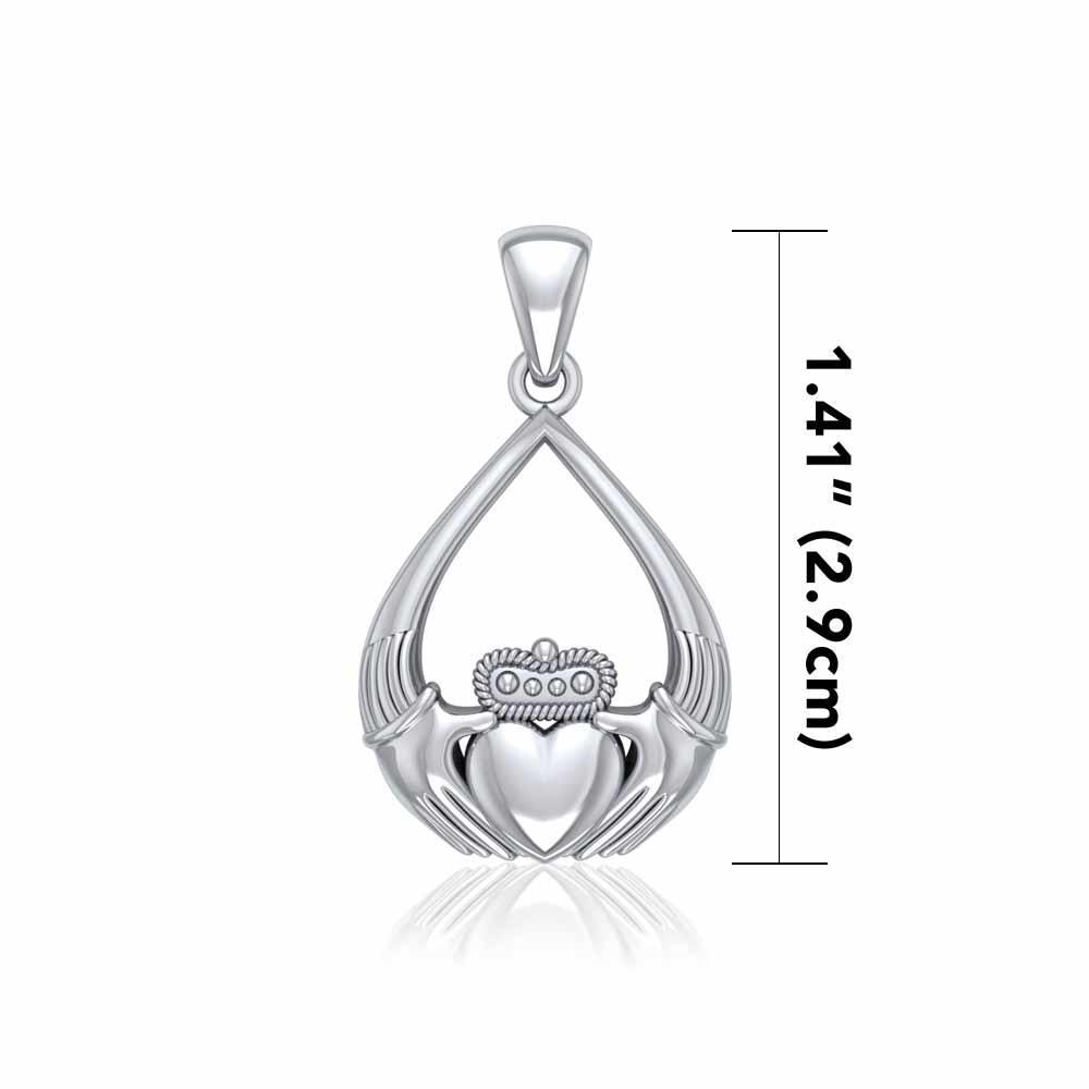 Claddagh Sterling Silver Pendant TPD3153