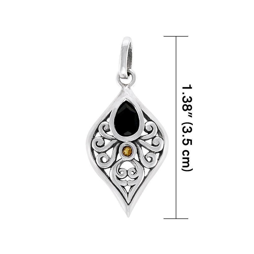 Filigree Pendant with Gemstone TPD3799