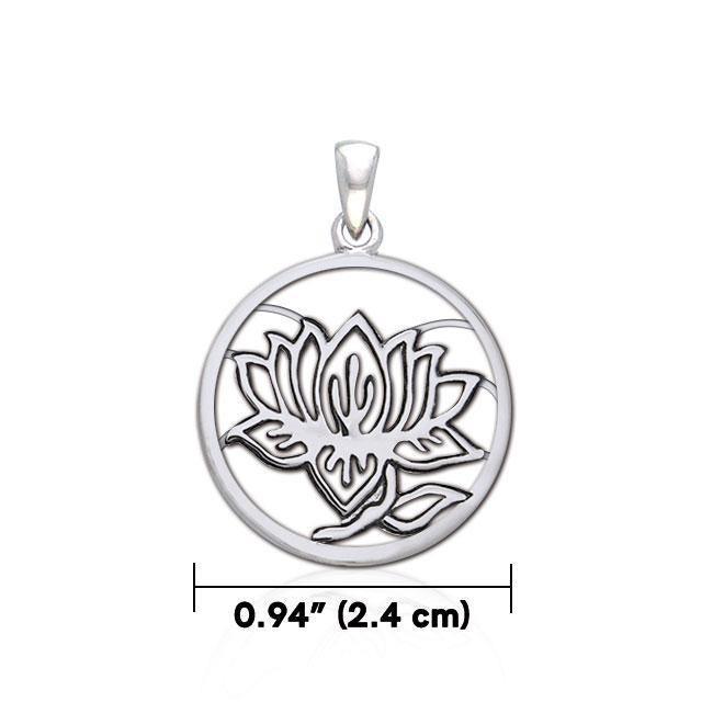 Hollow Lotus Silver Pendant TPD3847
