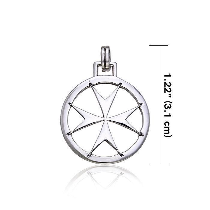 Maltese Cross Sterling Silver Pendant TPD405