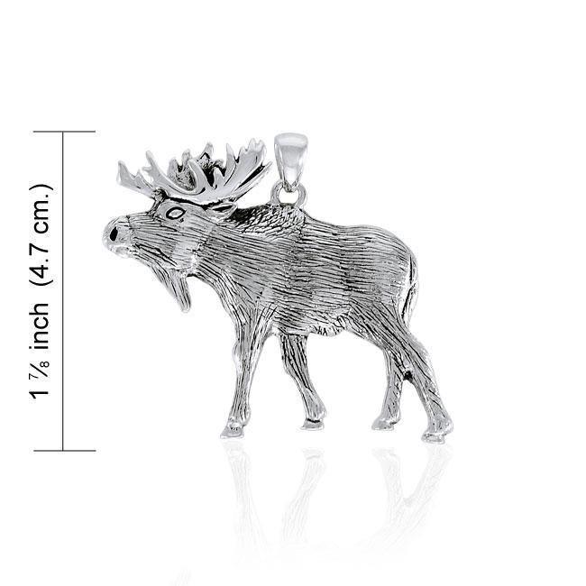 Moose Sterling Silver Pendant TPD4082