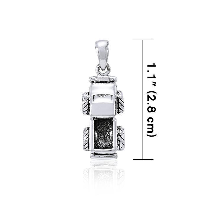 4WD Pickup Truck handcrafted sterling silver pendant TPD4097