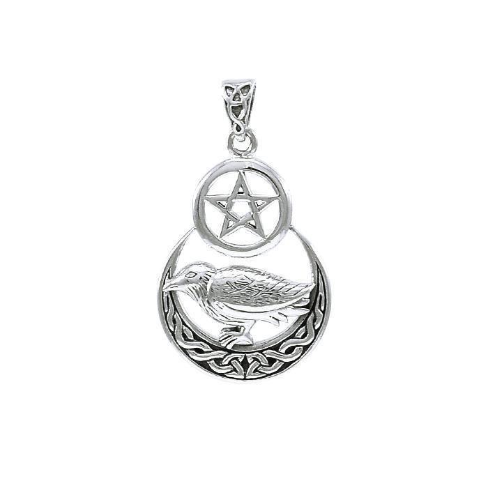 Raven on Crecent Moon and The Pentacle Pendant TPD4224
