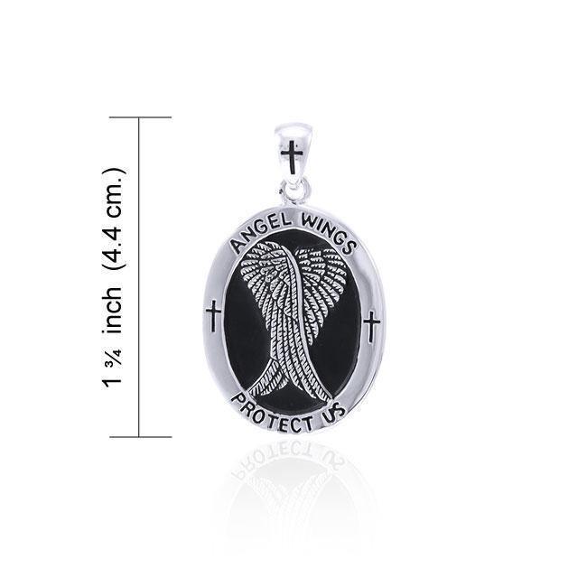 Angel Wings Medallion Pendant TPD4640