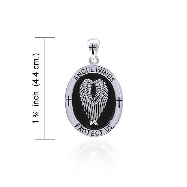 Angel Wings Medallion Pendant TPD4649