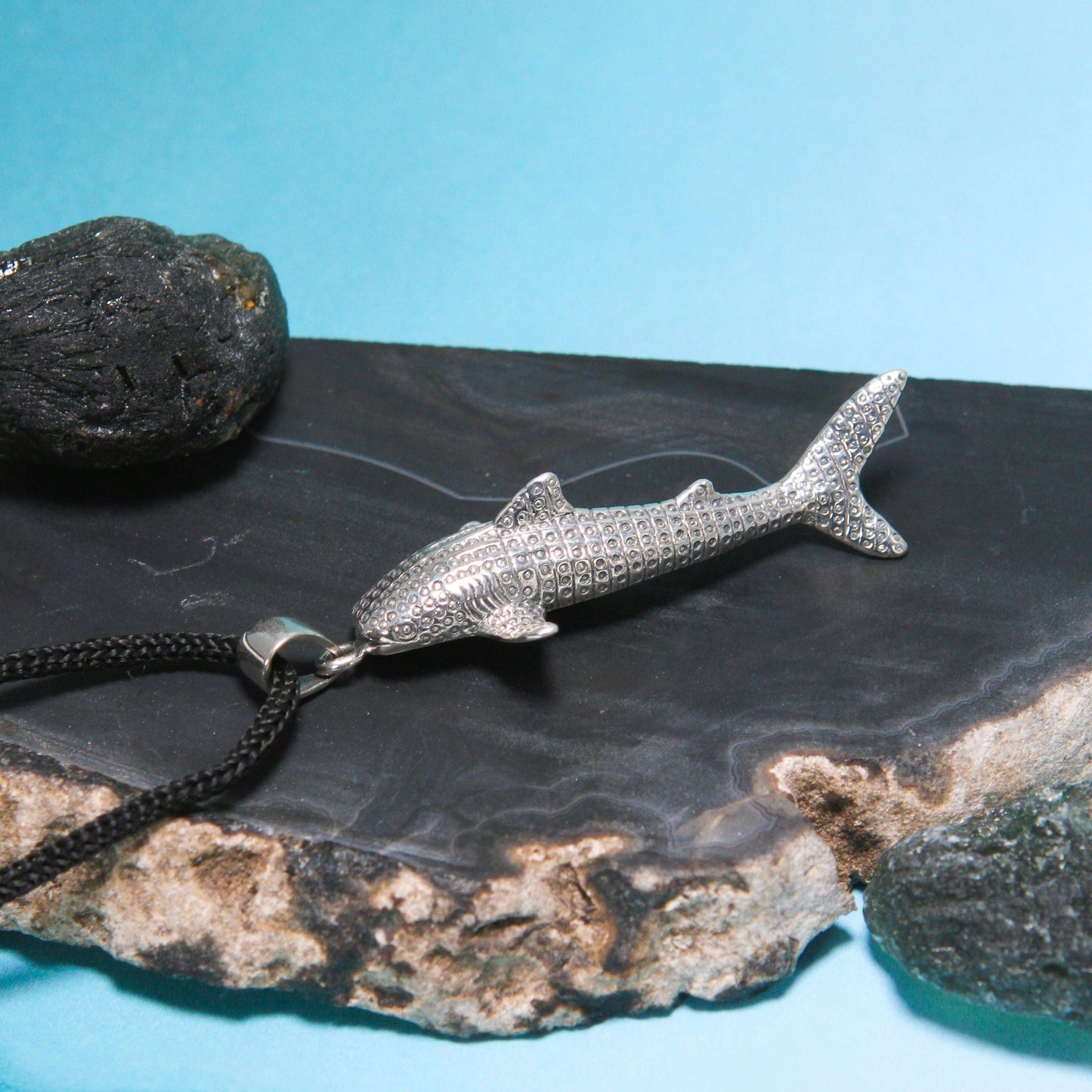 Small Whale Shark Sterling Silver Pendant TPD5197