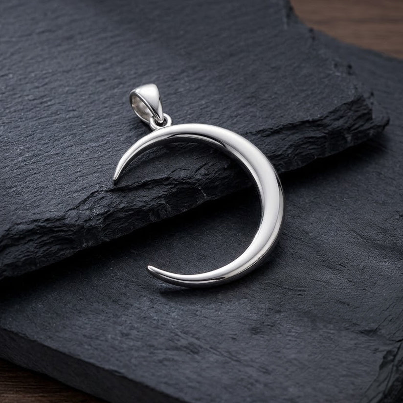A Glimpse of the Crescent Moon Sterling Silver Pendant TPD5463*