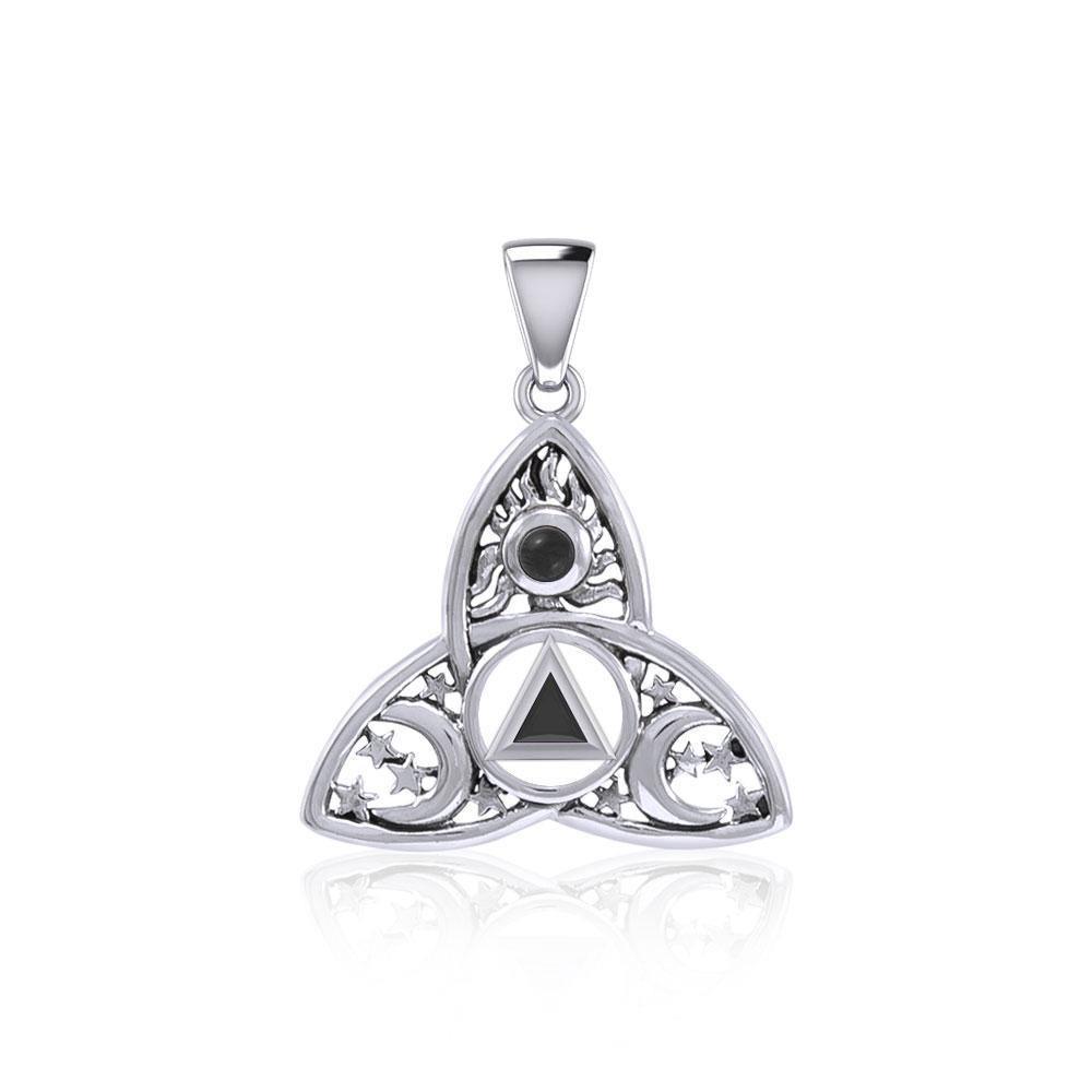 Celtic Trinity Recovery with Celestial Pendant with Gemstone TPD5842 - peterstone.dropshipping
