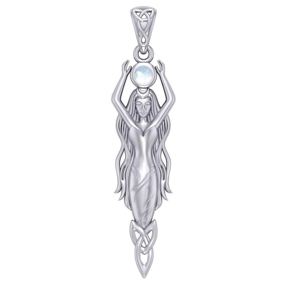Goddess Brigid Silver pendant with Gem TPD5889