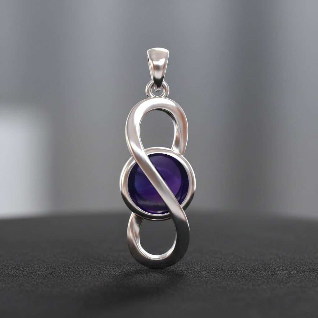 Peter Stone Eternal Silver Pendant with Gemstone TPD6175