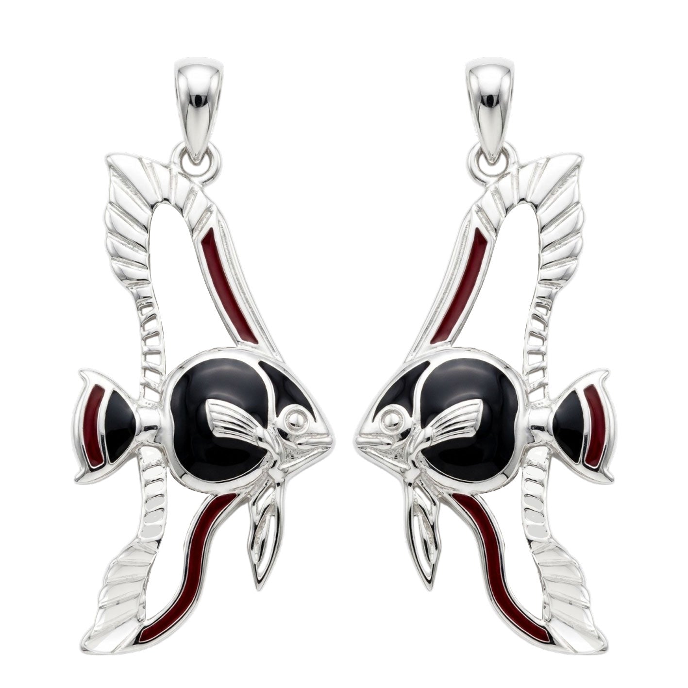 Pinnate Batfish Sterling Silver Pendant with Enamel TPD6235