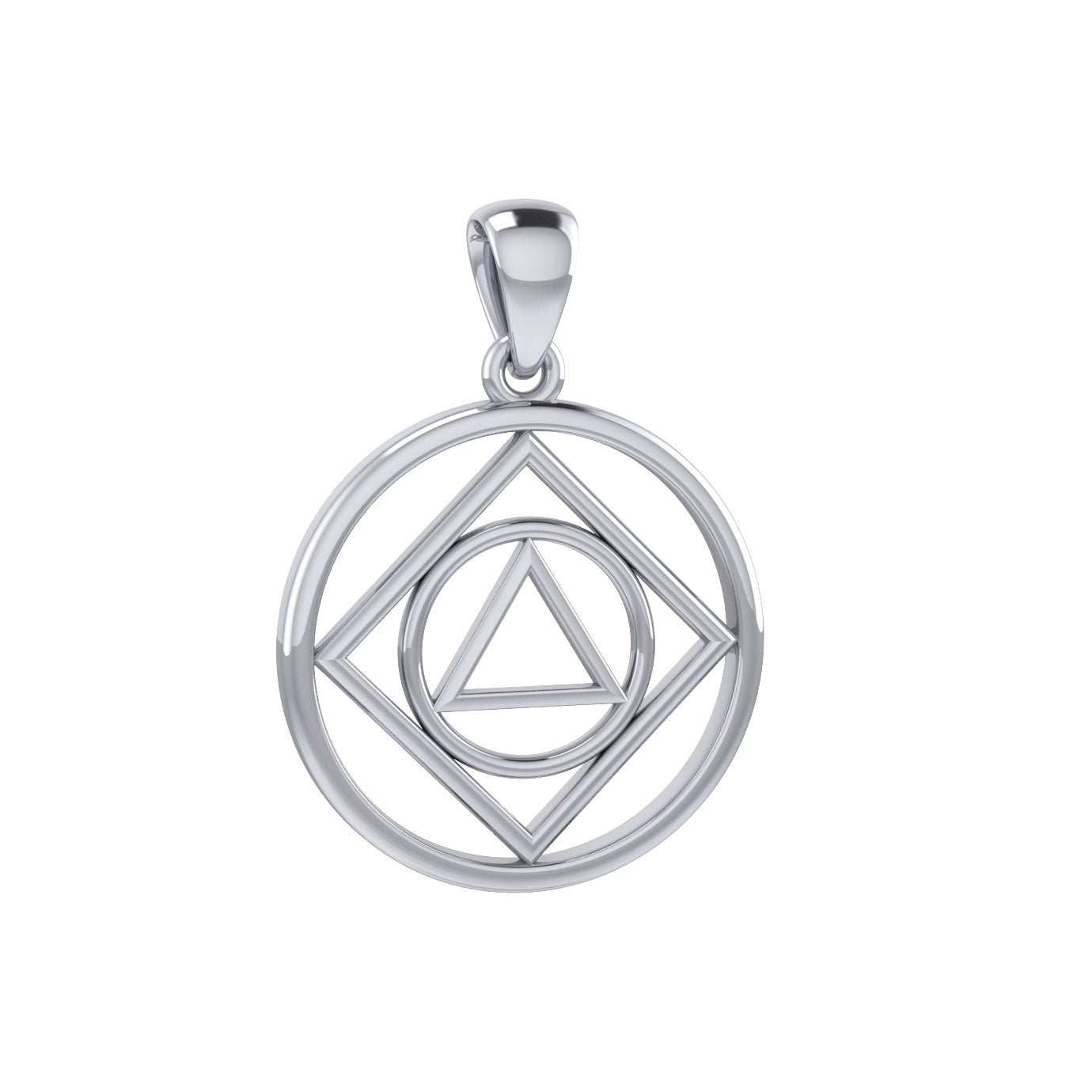 Double Recovery NA and AA Sterling Silver Pendant TPD6370
