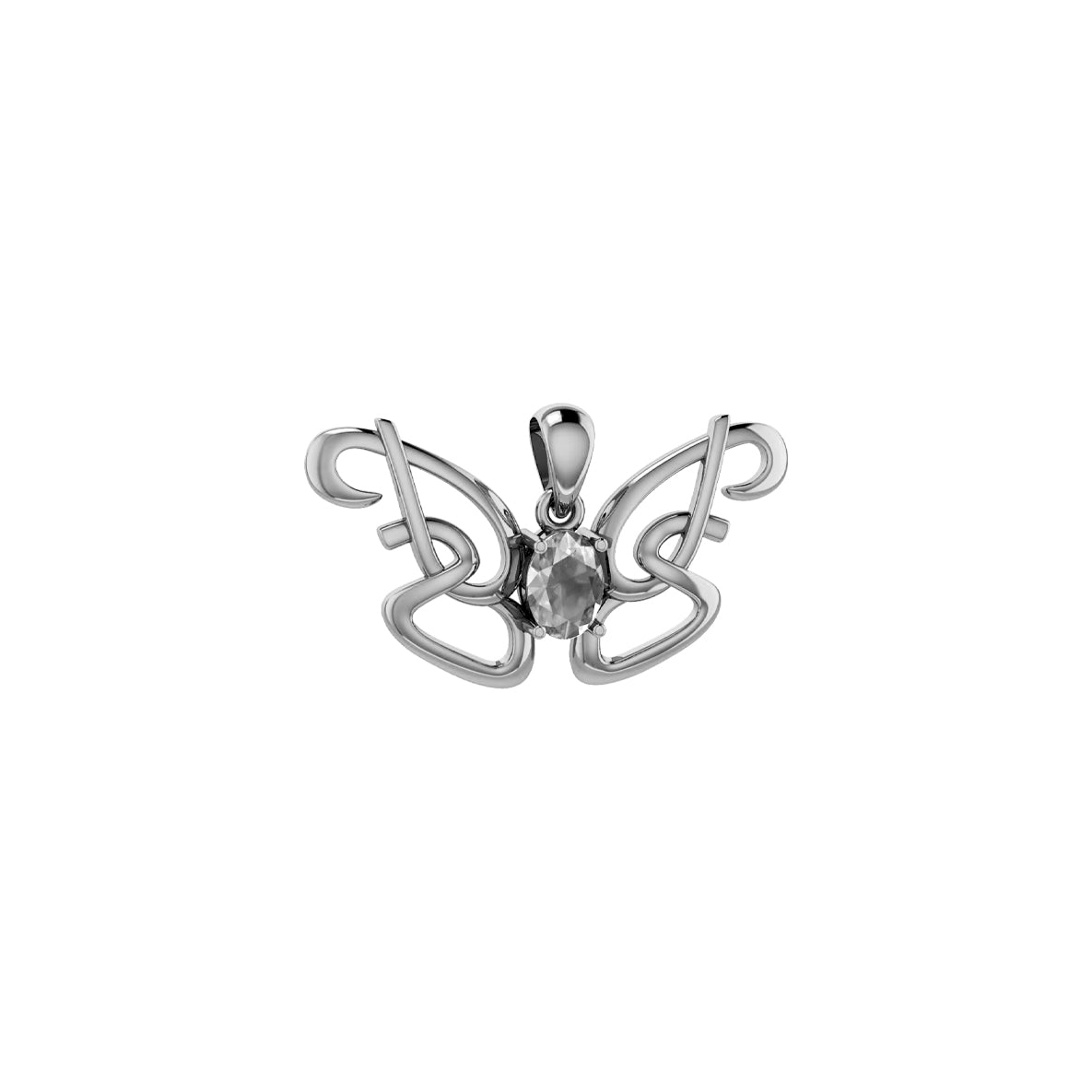 Peter Stone Identity Butterfly Sterling Silver Pendant with Gemstone TPD6428