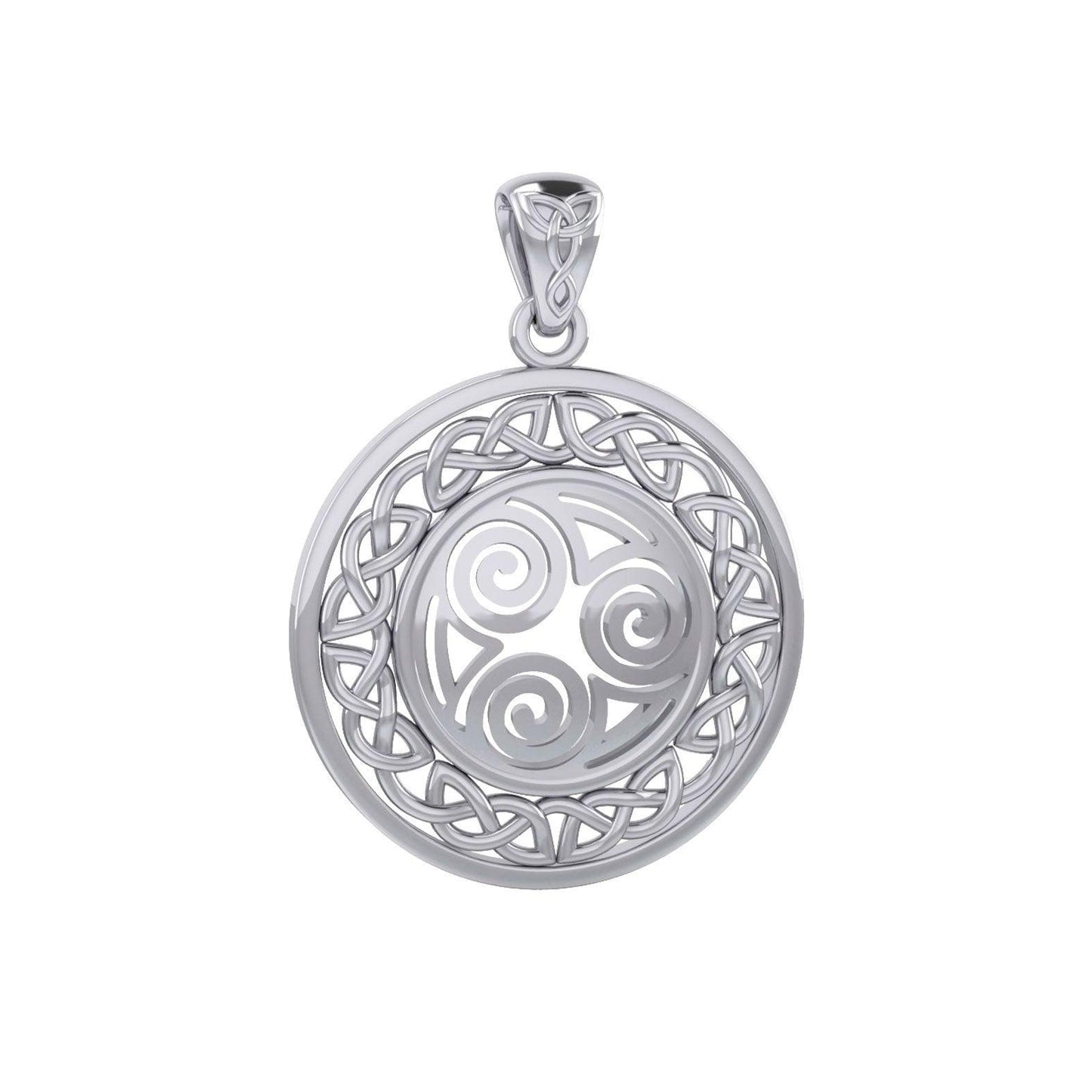 Celtic Knot Triskelion Spiral Pendant TPD727 - Wholesale Jewelry