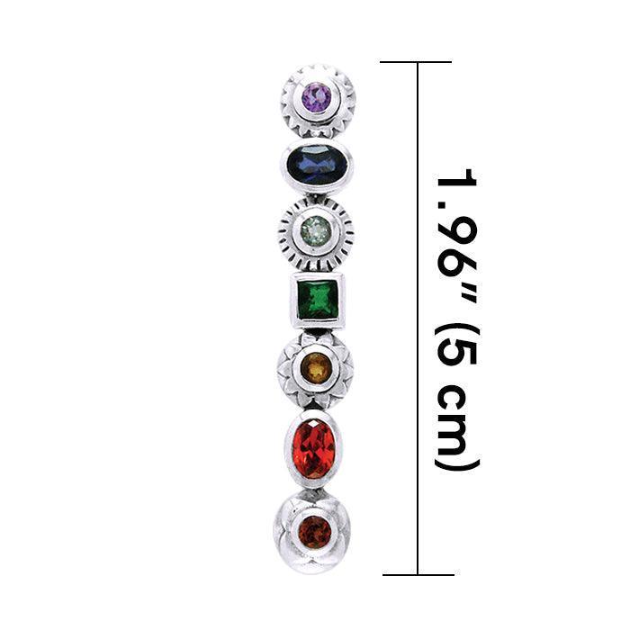 Heal through your life energy ~ Sterling Silver Chakra Pendant with Gemstones TPD858
