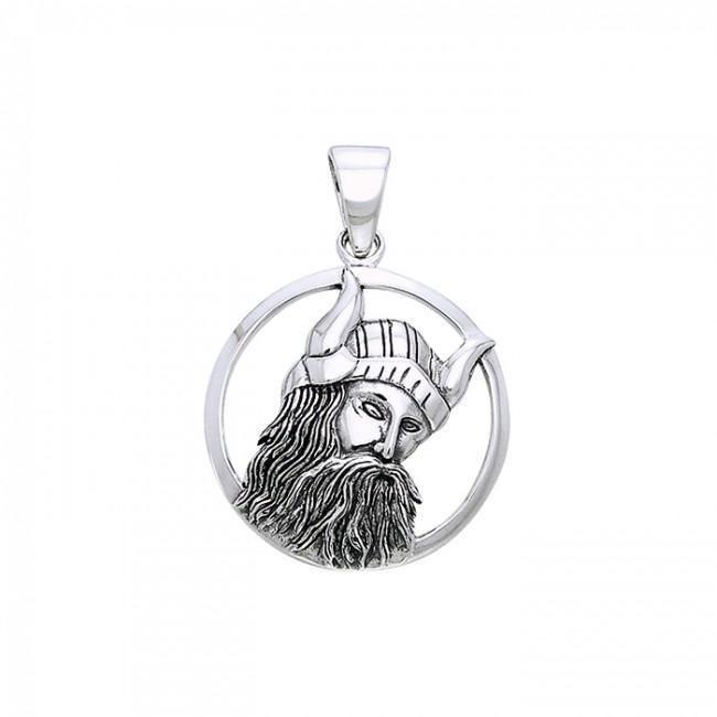 Sterling Silver Viking Warrior Pendant TPD863