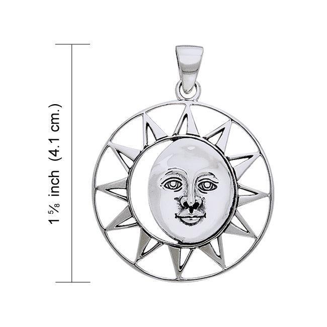 Sun Moon Sterling Silver Pendant by Courtney Davis TPD967