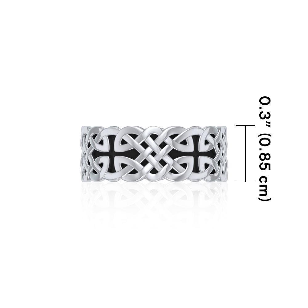 Beauty while gazing eternity ~ Celtic Knotwork Sterling Silver Ring TR042