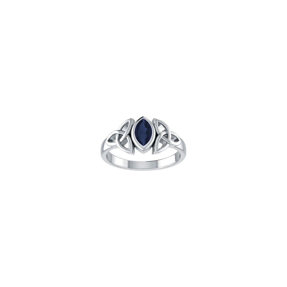 A Beautiful Tribute Celtic Trinity Knot Sterling Silver Ring TR114*