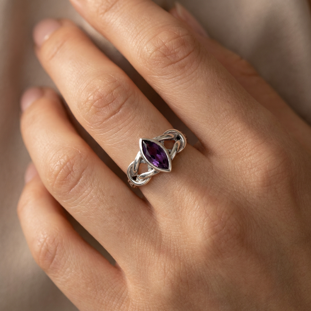 Celtic Knotwork Sterling Silver Ring TR1421