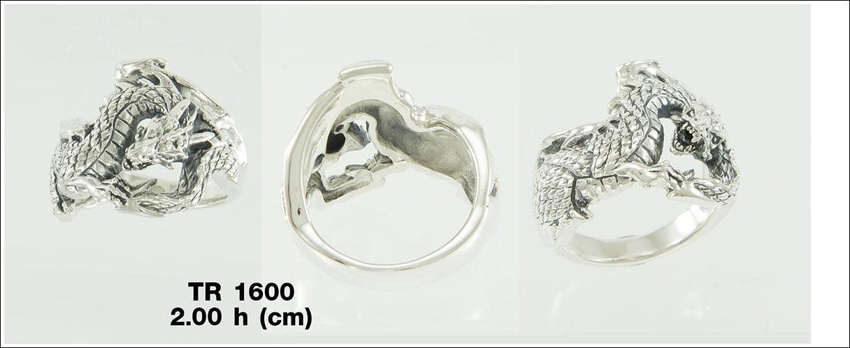 Fantasy Dragon Silver Ring TR1600