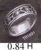 Silver Flower Spinner Ring TR1691