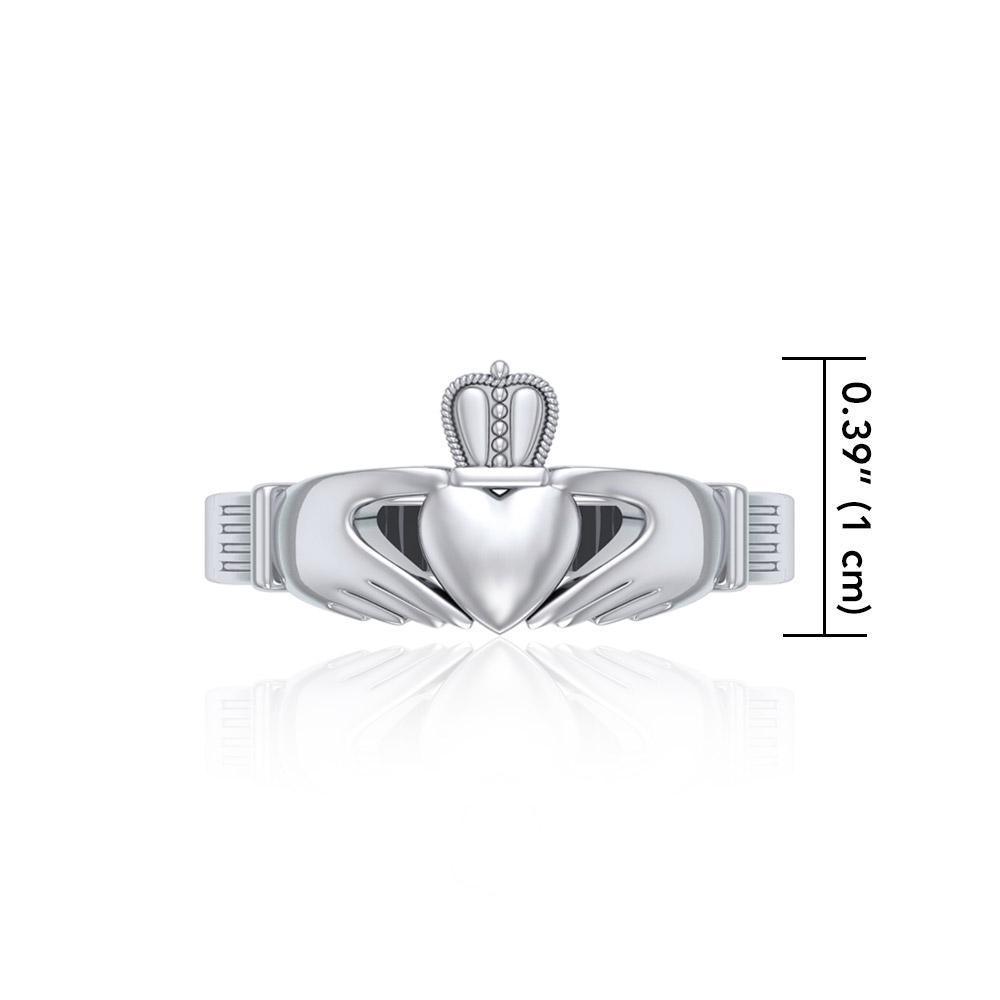 Irish Claddagh Silver Ring TR240