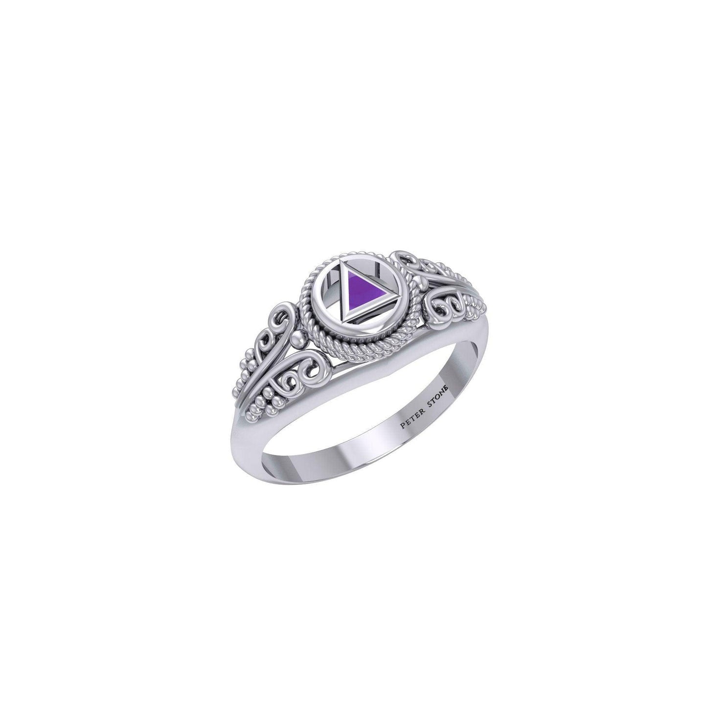 A progressive faith ~ Power Celtic Triangle Symbol Sterling Silver Ring TR288