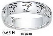 Beyond the symbolism of the Eye of Horus ~ Sterling Silver Jewelry Ring TR3318