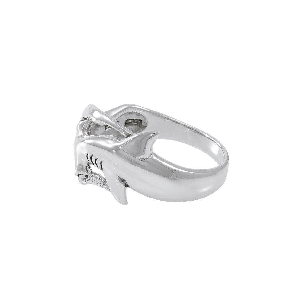 Hammerhead Shark Sterling Silver Ring TR3409