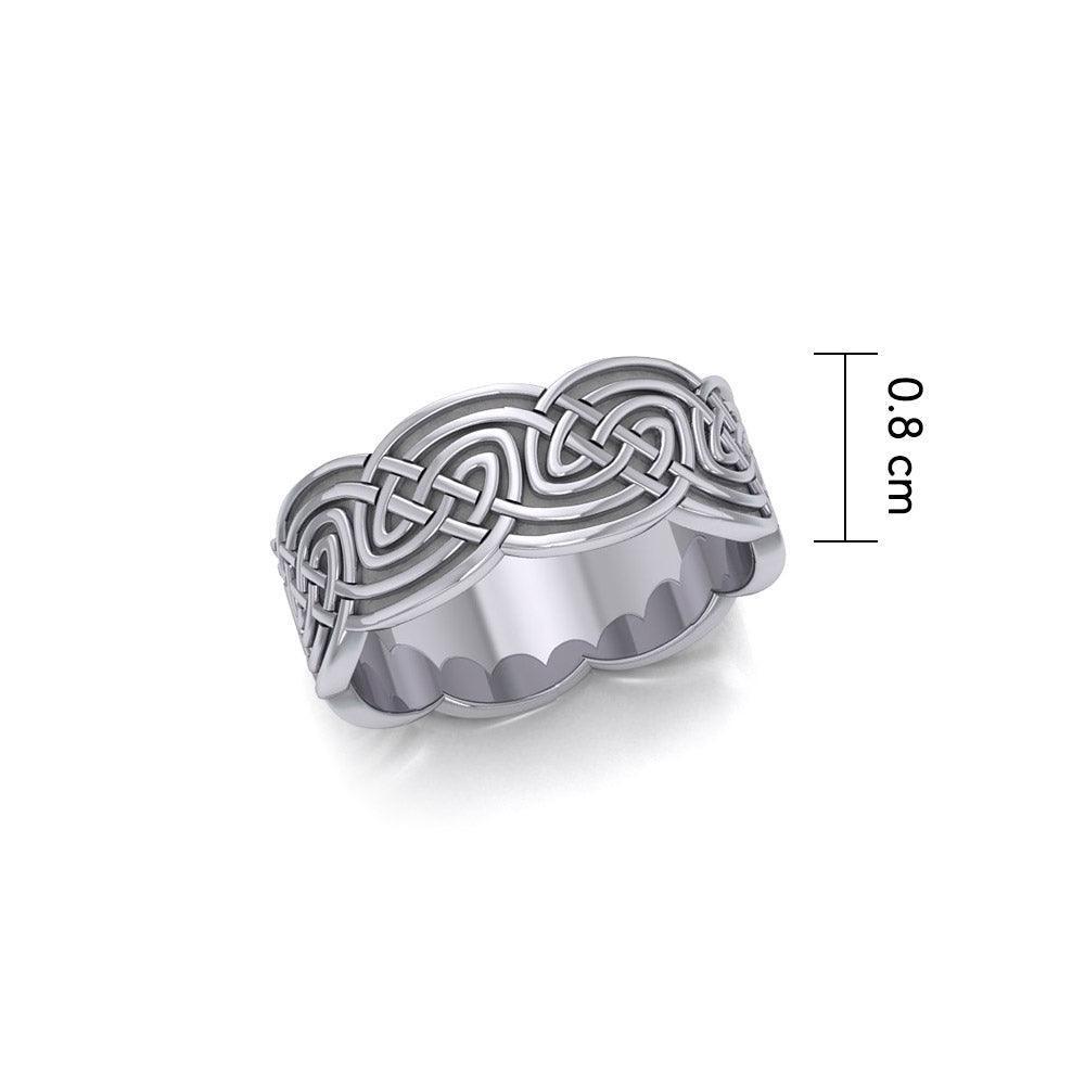 A touch of eternity ~ Celtic Knotwork Sterling Silver Ring TR359